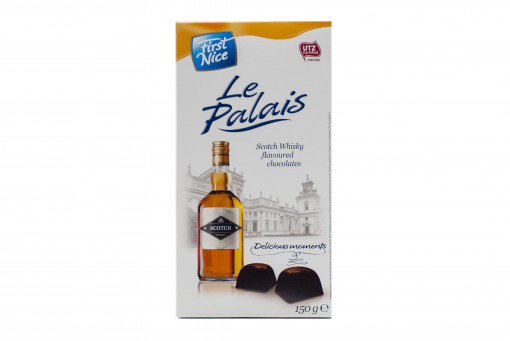 Le Palais étcsokoládés praliné Scotch Whisky ízesített töltelékkel (47%) 150g