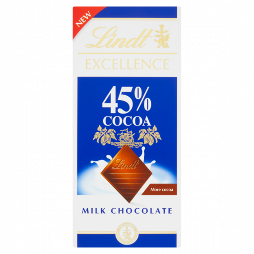 Lindt Excellence magas kakaótartalmú tejcsokoládé 45% 80 g