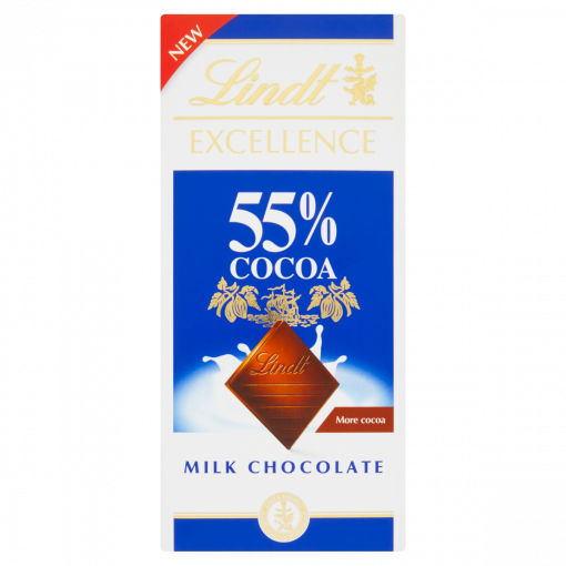 Lindt Excellence magas kakaótartalmú tejcsokoládé 55% 80 g