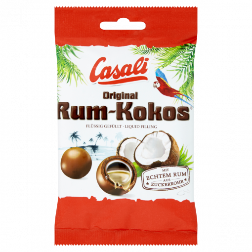 Casali Original rumos-kókuszos drazsé alkohollal töltve tej- és étcsokoládéval bevonva 100 g