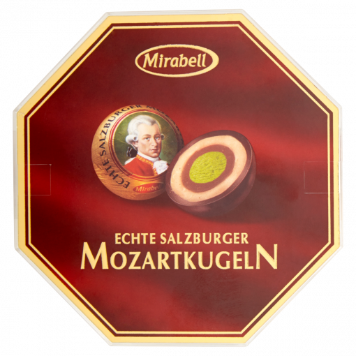 Mirabell Mozartkugeln étcsokoládé világos és sötét mogyoróskrém és marcipán töltelékkel 300 g