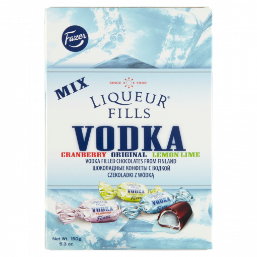 Fazer Liqueur Fills Vodka csokoládé alkoholos töltelékkel 150 g