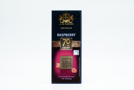 J.D. Gross Dark Chocolate Raspberry 70% cacao 125g