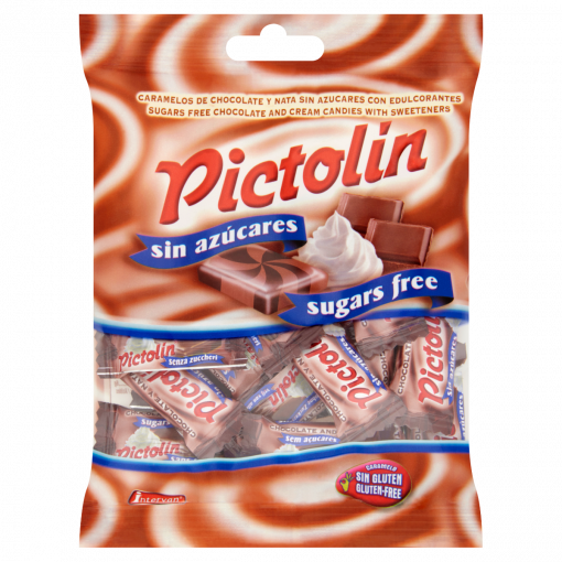Pictolin cukormentes csokoládés ízesítésű, tejszínes cukorka édesítőszerrel 65 g