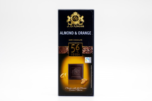 J.D. Gross almond & orange dark chocolate 56% 125g