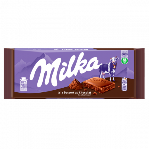 Milka à la Dessert au Chocolat alpesi tejcsokoládé habosított kakaós töltelékkel 100 g