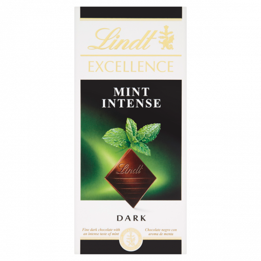 Lindt Excellence Intense Mint menta ízesítésű keserű csokoládé 100 g