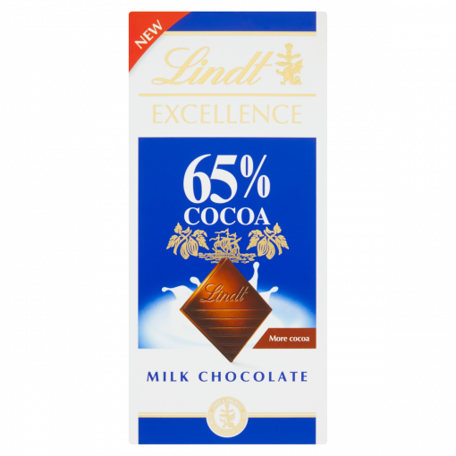 Lindt Excellence magas kakaótartalmú tejcsokoládé 65% 80 g