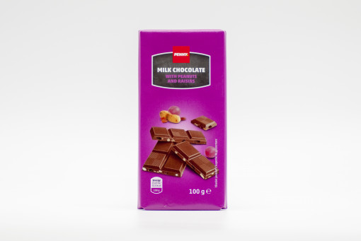 Penny Milk Chocolate with peanuts and raisins 100g
