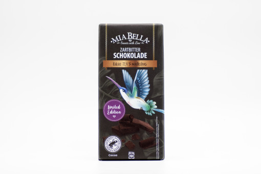 Mia Bella Zartbitter Schokolade Kakao 72,4% mindestens Limited Edition 190g