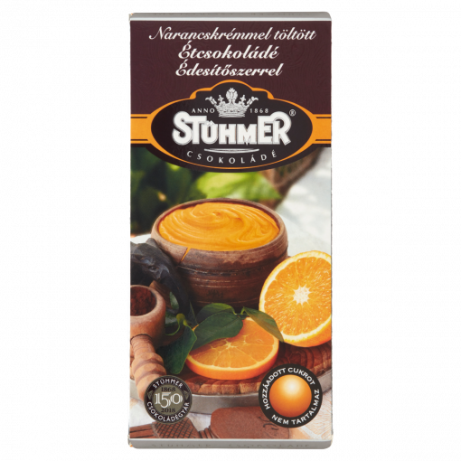 Stühmer narancskrémmel töltött étcsokoládé édesítőszerrel 100 g