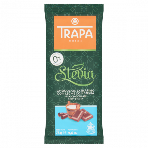 Trapa gluténmentes steviás tejcsokoládé édesítőszerrel 75 g