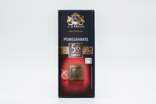 J.D. Gross Dark Chocolate Pomegranate 56% cocoa 125g