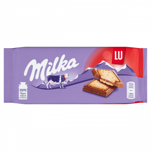 Milka alpesi tejcsokoládé ropogós keksszel 87 g