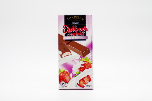 Mia Bella cremige Erdbeer Joghurt Schokoladenriegel 200g