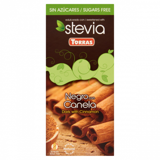 Torras Stevia gluténmentes fahéjas étcsokoládé hozzáadott cukor nélkül, édesítőszerrel 125 g