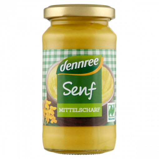 Dennree bio enyhén csípős mustár 200 ml