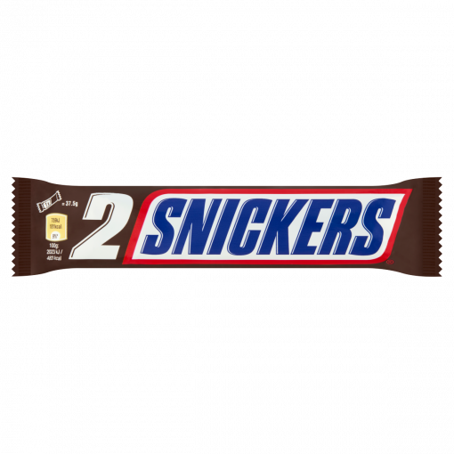 Snickers karamellás földimogyorós krémes szelet mogyoró darabokkal tejcsokoládéba 2 x 37,5 g (75 g)