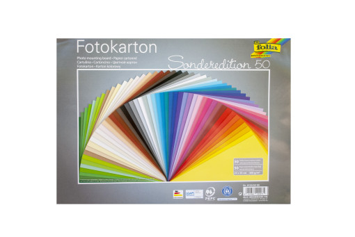 Fotokarton Sonderedition folia paper Bringmann 50 25x35cm, 300g, 50 szín