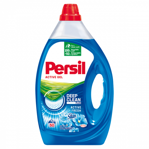 Persil Active Gel Freshness by Silan mosószer fehér és világos ruhákhoz 50 mosás 2,5 l
