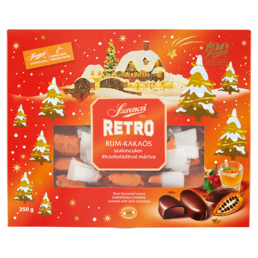 Szerencsi Retro rum ízű kakaós szaloncukor étcsokoládéval mártva 350 g