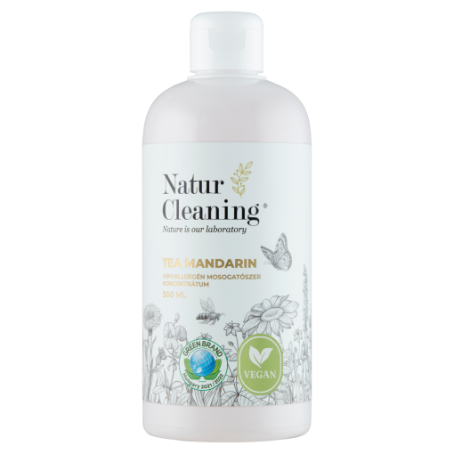 Natur Cleaning Tea Mandarin hipoallergén mosogatószer koncentrátum szőlőmagolajjal 500 ml (Washing Up Liquid Hypoallergenic)