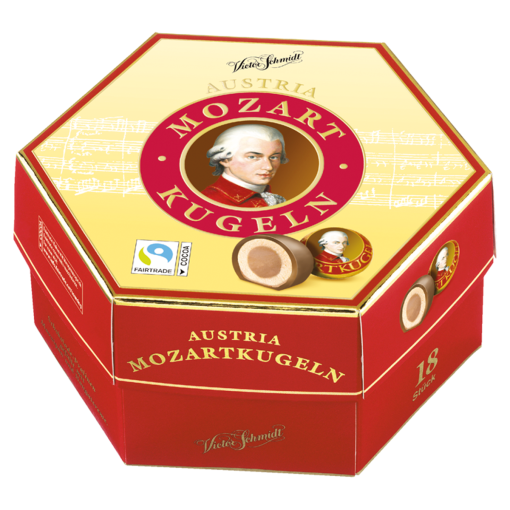 Mozart Kugeln praliné, marcipánnal és mogyorókrémmel töltve, csokoládéval bevonva 297 g