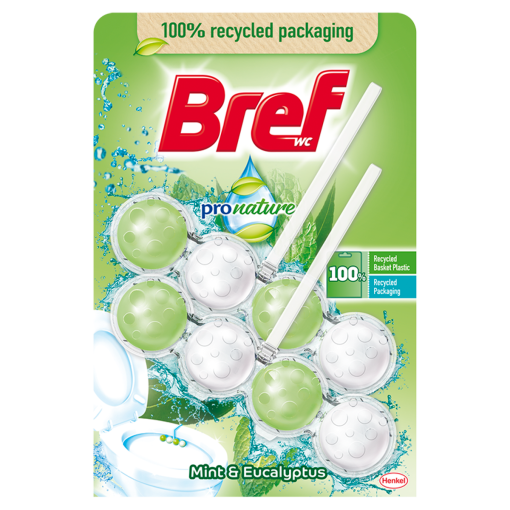 Bref ProNature Mint & Eucalyptus WC frissítő 2 x 50 g