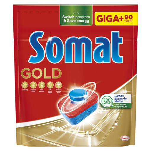 Somat Gold gépi mosogatótabletta 90 db 1674 g (Dishwasher Tabs)