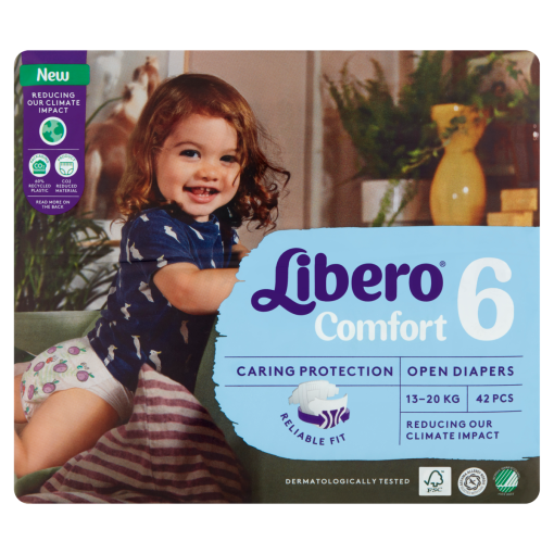 Libero Comfort egyszerhasználatos pelenkanadrág, méret: 6, 13-20 kg, 42 db