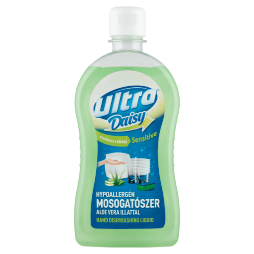 Ultra Daisy Sensitive hypoallergén mosogatószer aloe vera illattal 500 ml (Washing Up Liquid Aloe)