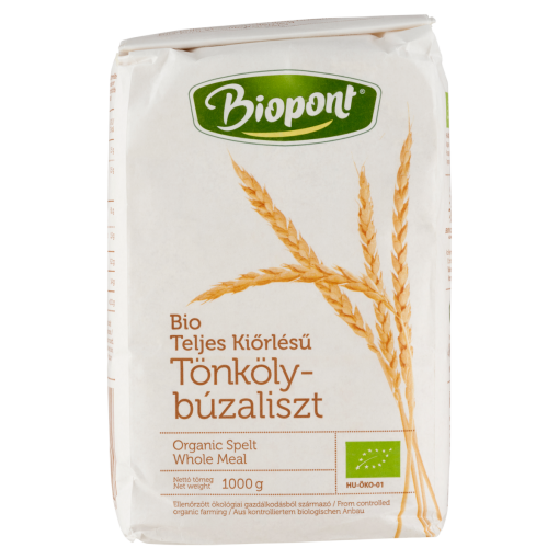 Biopont bio teljes kiőrlésű tönkölybúzaliszt 1000 g