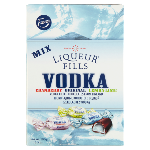 Fazer Liqueur Fills Vodka csokoládé alkoholos töltelékkel 150 g