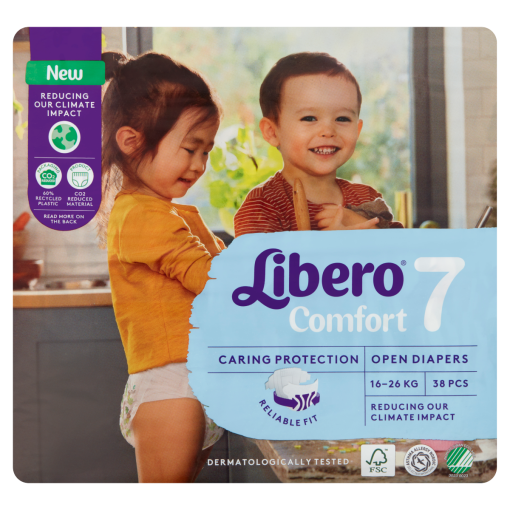 Libero Comfort egyszerhasználatos pelenkanadrág, méret: 7, 16-26 kg, 38 db