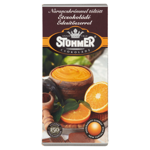 Stühmer narancskrémmel töltött étcsokoládé édesítőszerrel 100 g