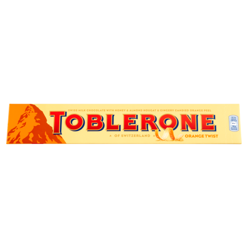 Toblerone svájci tejcsokoládé kandírozott narancshéjjal, gyömbérrel, mézzel és mandulával 360 g