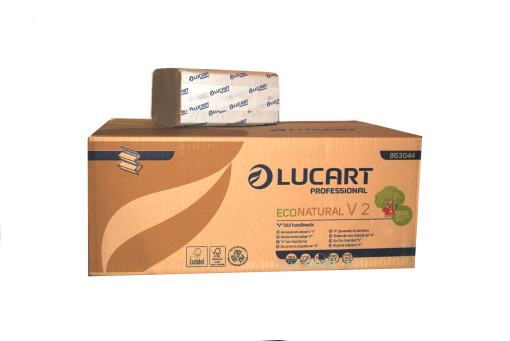 Lucart EcoNatural V2 V-hajtogatott kéztörlők