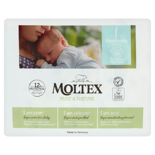 Moltex Pure & Nature ÖKO nadrágpelenka méret: 1 Újszülött, 2-4 kg, 22 db