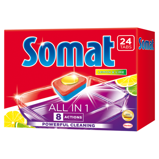 Somat All in 1 Lemon&Lime mosogatógép tabletta 24 db (Dishwasher detergent)