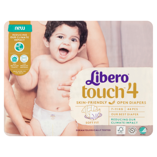 Libero Touch egyszerhasználatos pelenkanadrág, méret: 4, 7-11 kg, 44 db