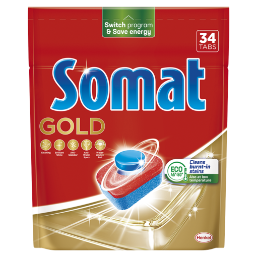 Somat Gold gépi mosogatótabletta 34 db 632,4 g (Dishwasher Tabs)