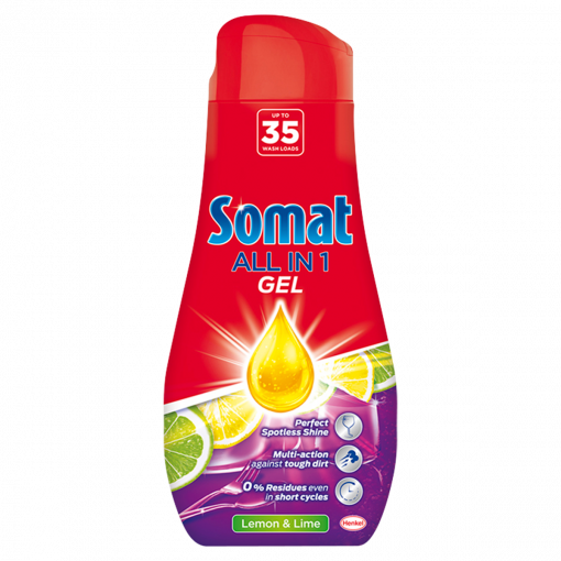 Somat All in 1 Lemon mosogatógép gél 630 ml (Dishwasher Detergent)