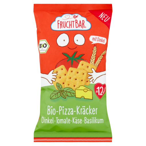 FruchtBar bio pizza-cracker 12 hónapos kortól 75 g