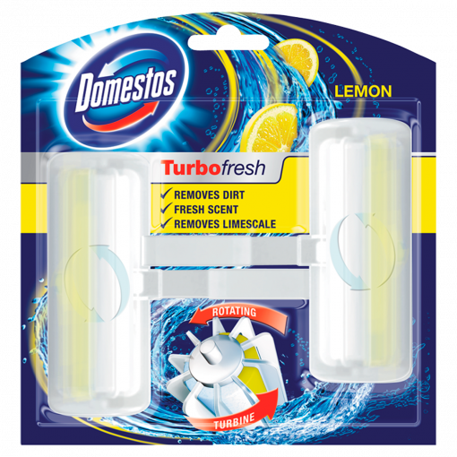Domestos Turbo Fresh Lemon WC rúd 2 x 32 g (Toilet Bar)