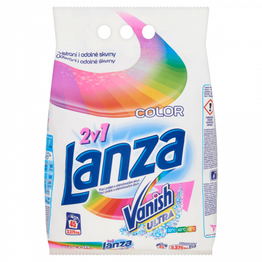 Lanza Vanish 5 in 1 mosópor színes  3,375 kg (Washing Powder Colour)