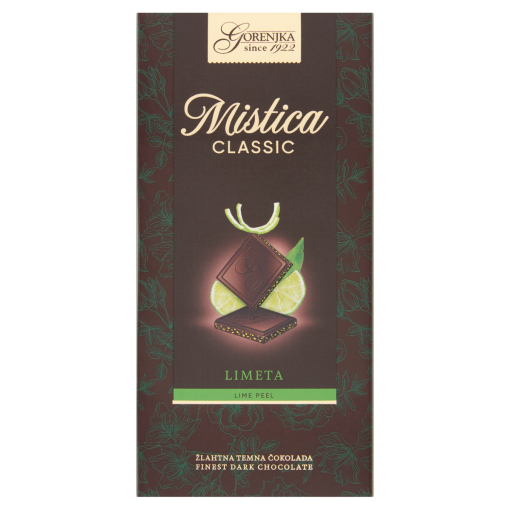 Gorenjka Mistica Classic étcsokoládé lime készítménnyel 100 g