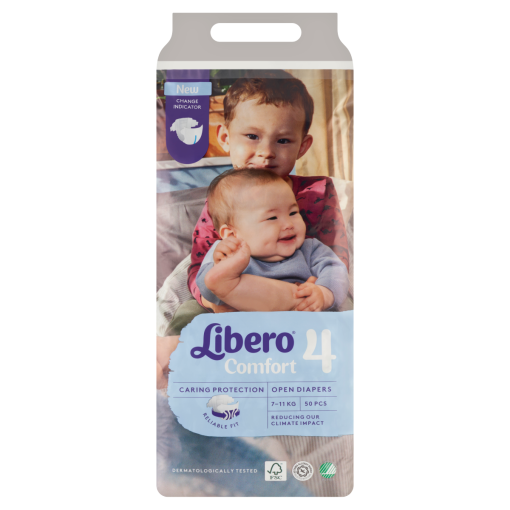 Libero Comfort egyszerhasználatos pelenka, méret: 4, 7-11 kg, 50 db