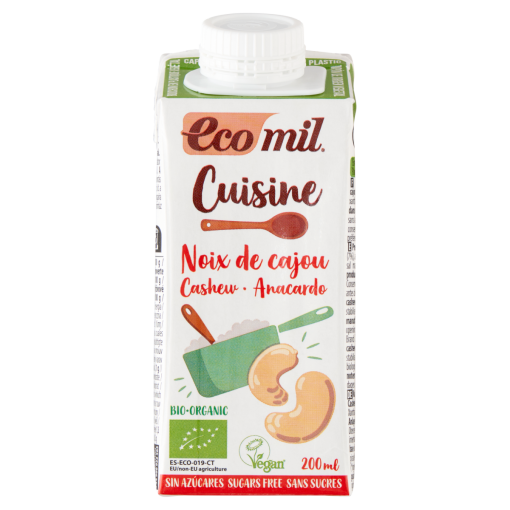 EcoMil Cuisine UHT konyhai alapanyag kesudióval 200 ml
