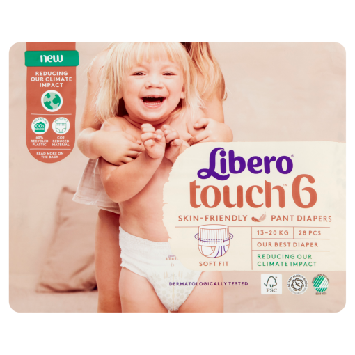 Libero Touch egyszerhasználatos bugyipelenka, méret: 6, 13-20 kg, 28 db