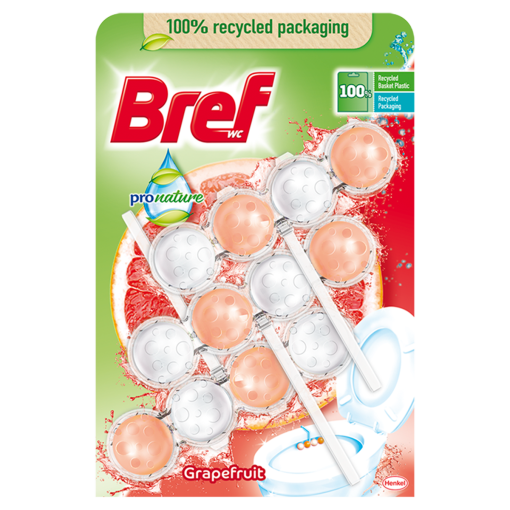 Bref ProNature Grapefruit WC frissítő 3 x 50 g (Toilet Cleaner)